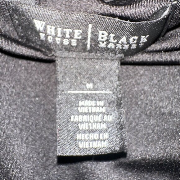 WHITE HOUSE BLACK MARKET WHBM WOMENS BLACK LONG SLEEVE DRESS NEW MEDIUM - Picture 5 of 9